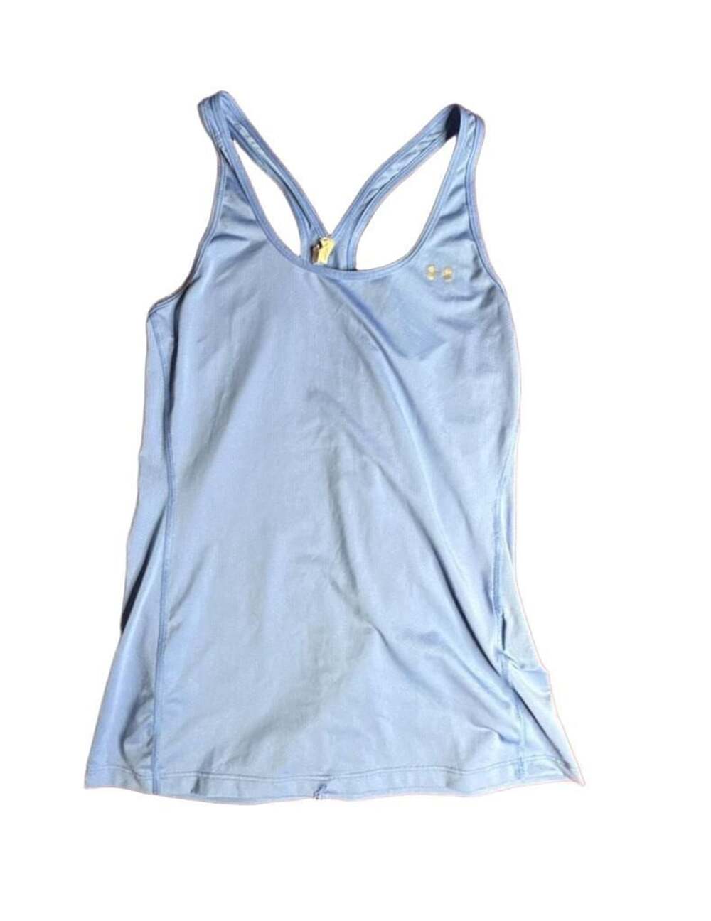 Under Armour HeatGear Armour Racer Tank Size S Blue Athletic Workout Top with
